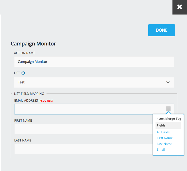 Ninja Forms Campaign Monitor Add-On