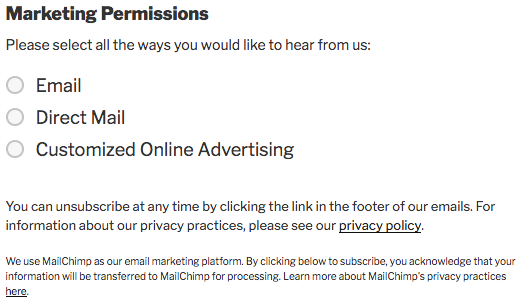 mailchimp gdpr features duplicated in ninja forms