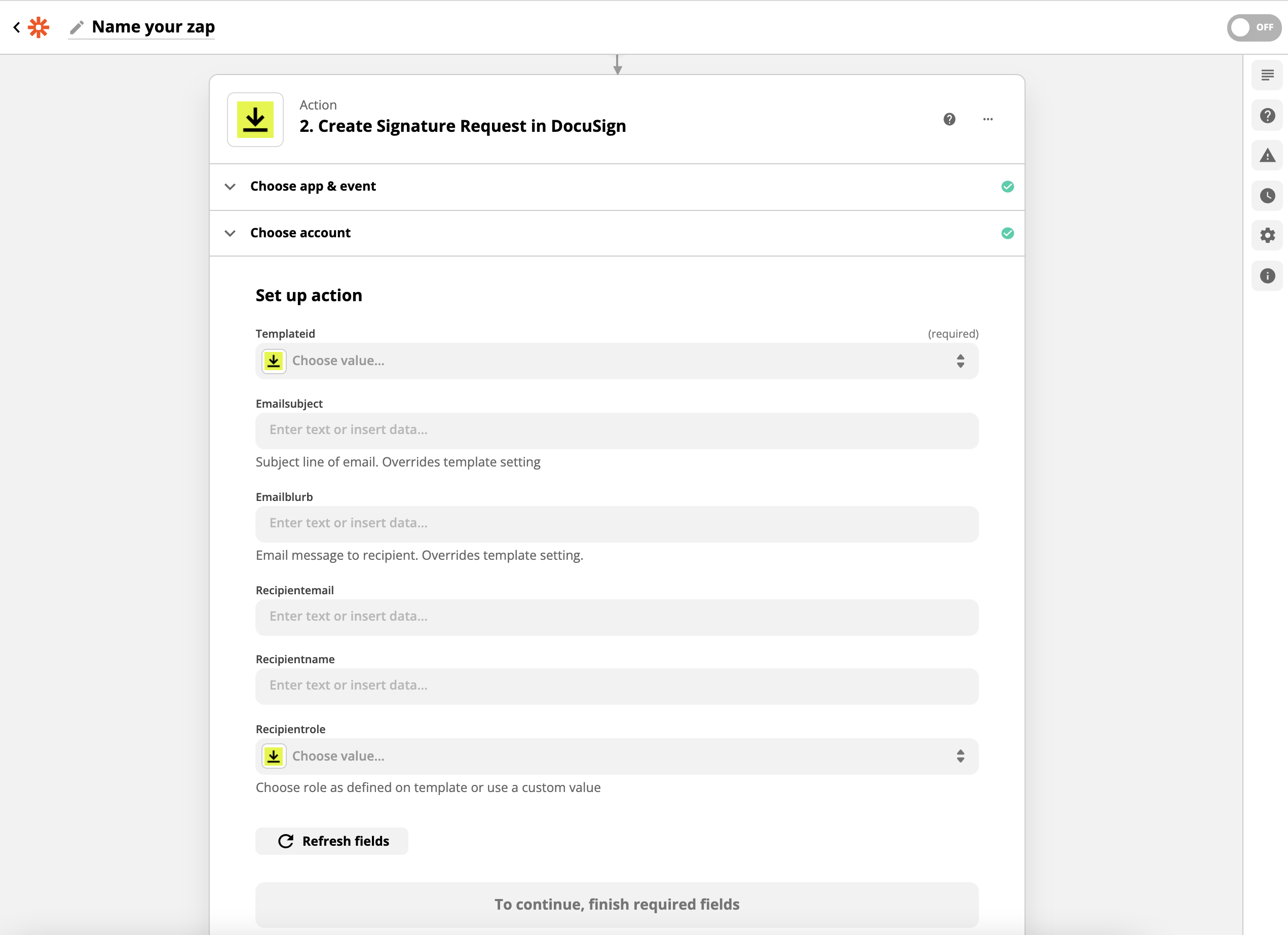 Connecting Zapier with DocuSign and Ninja Forms