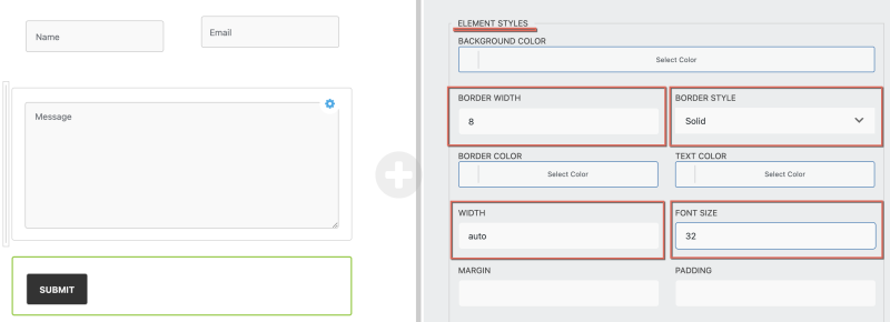 WordPress form submit button styles