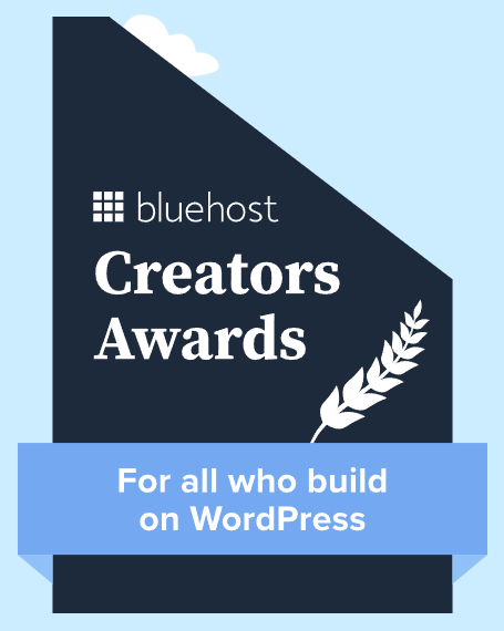 Bluehost Creators Awards 2023 logo